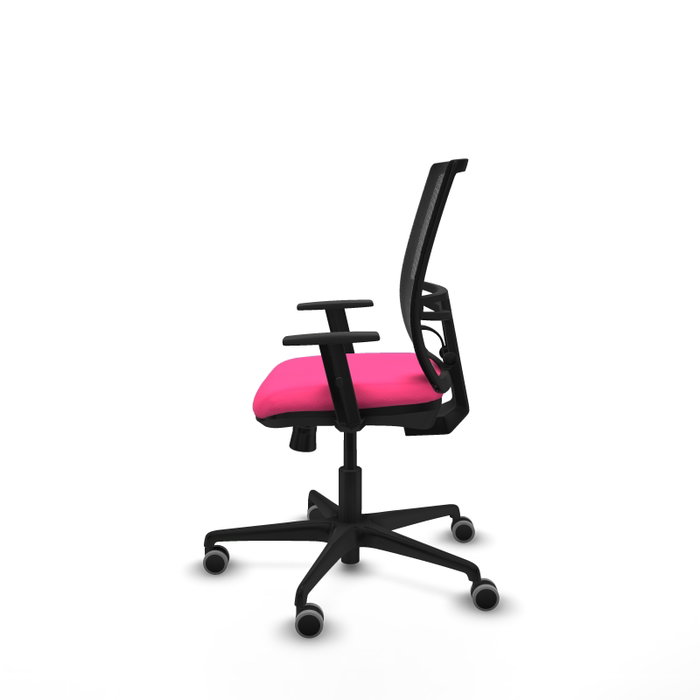 PIQUERAS Y CRESPO Silla de oficina Yunquera Rosa con Malla Negra PIQUERAS Y CRESPO Silla de oficina Yunquera Rosa con Malla Negra