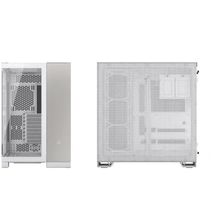 Corsair CC-9011285-WW Caja de PC de Torre Media 6500X Aluminio Blanco/Gris Satinado