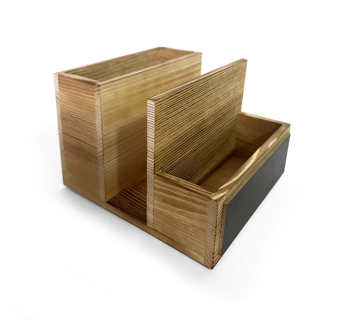 Inde Organizador de Mesa de Madera para Bar - 14.4 cm (Ancho) x 11.8 cm (Alto) x 18.4 cm (Largo) (6 Unidades)