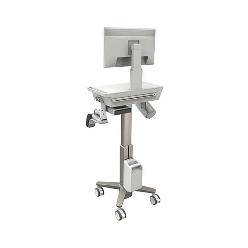 Ergotron CareFit Slim 2.0 Carro Multimedia con Bandeja LCD y Cajón para Pantallas de 21" a 27", Montaje VESA 75x75/100x100 mm, Aluminio, Gris y Blanco Ergotron CareFit Slim 2.0 Carro Multimedia con Bandeja LCD y Cajón para Pantallas de 21" a 27", Montaje VESA 75x75/100x100 mm, Aluminio, Gris y Blanco