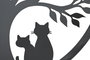 DKD Home Decor Decoración de Pared Metal Árbol Gato Surtido de 4