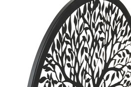 DKD Home Decor Decoración de Pared Negro Metal 1 x 40 x 40 cm (4 Unidades)