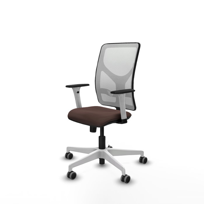 PIQUERAS Y CRESPO Silla de oficina Motilla con mecanismo Sincro, Marrón oscuro y Blanco PIQUERAS Y CRESPO Silla de oficina Motilla con mecanismo Sincro, Marrón oscuro y Blanco