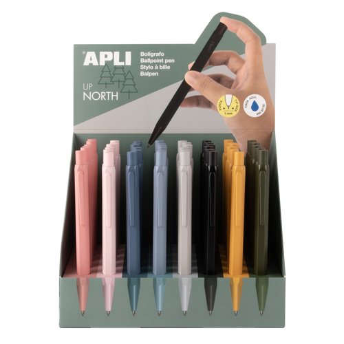 APLI Up North Bolígrafo Metálico Tinta Azul Expositor de 48 Unidades Surtidas (8 Colores) Armado de 48 unidades APLI Up North Bolígrafo Metálico Tinta Azul Expositor de 48 Unidades Surtidas (8 Colores) Armado de 48 unidades