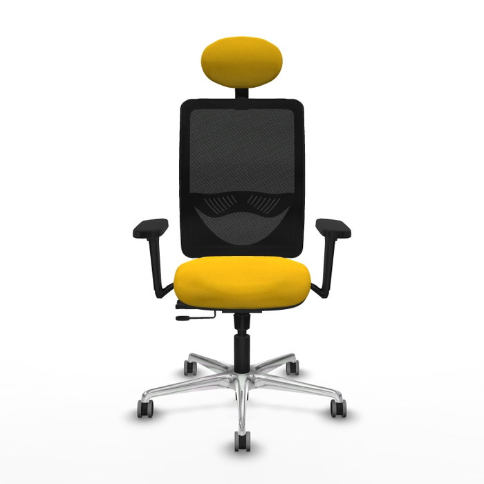 PIQUERAS Y CRESPO Silla de oficina Zulema con mecanismo Sincro/Traslack, Amarillo y Negro PIQUERAS Y CRESPO Silla de oficina Zulema con mecanismo Sincro/Traslack, Amarillo y Negro