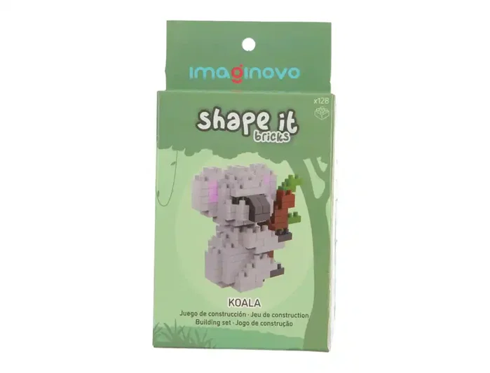Imaginovo Mini Bloques de Construcción Shape It Koala, 124 Piezas