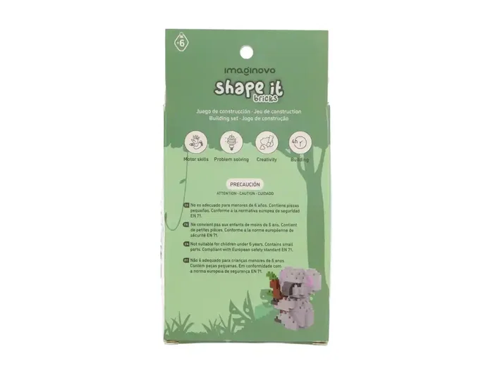Imaginovo Mini Bloques de Construcción Shape It Koala, 124 Piezas