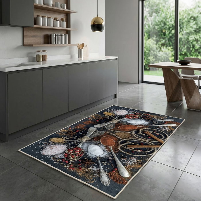 Conceptum Hmnt536 Alfombra de Pasillo 80 x 300 cm, Poliéster, Diseño Tejido Impresión Digital 3D, Antideslizante, Lavable a Máquina, Suave y Duradera