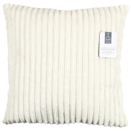 Home Deco Factory Cojín Franela Acanalada Poliéster 40x40 cm Cocooning