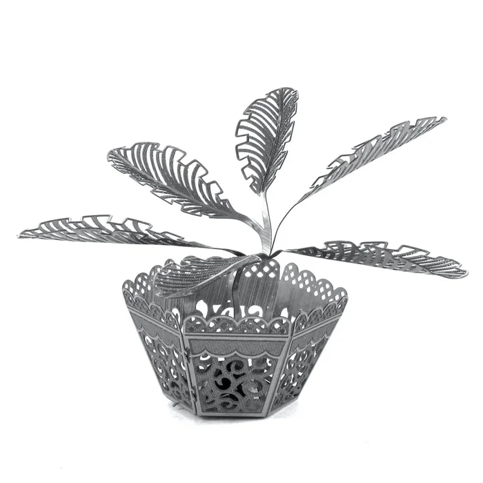 Metal Earth Maqueta 3D Metal Sago Palm Tree - Kit de Construcción en Acero Inoxidable, Montaje Sin Pegamento Ni Soldadura, Nivel Fácil, Modelo para Armar Fascinations