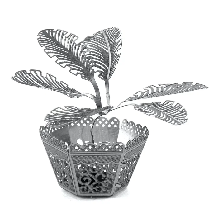 Metal Earth Maqueta 3D Metal Sago Palm Tree - Kit de Construcción en Acero Inoxidable, Montaje Sin Pegamento Ni Soldadura, Nivel Fácil, Modelo para Armar Fascinations