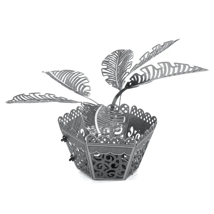 Metal Earth Maqueta 3D Metal Sago Palm Tree - Kit de Construcción en Acero Inoxidable, Montaje Sin Pegamento Ni Soldadura, Nivel Fácil, Modelo para Armar Fascinations