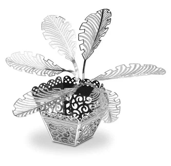 Metal Earth Maqueta 3D Metal Sago Palm Tree - Kit de Construcción en Acero Inoxidable, Montaje Sin Pegamento Ni Soldadura, Nivel Fácil, Modelo para Armar Fascinations