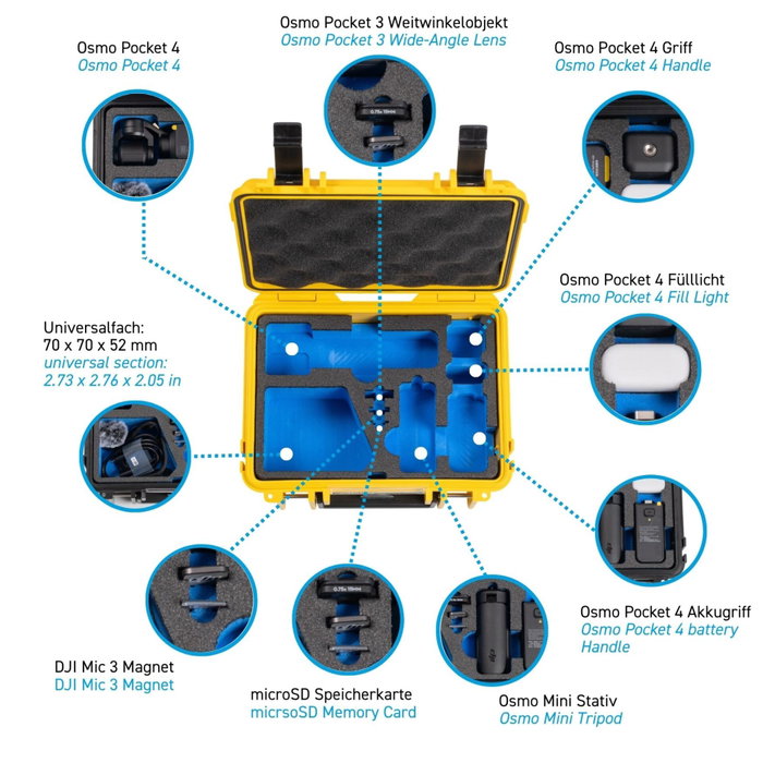 B&W gimbal.case PP.23 Amarillo para DJI Osmo Pocket 4