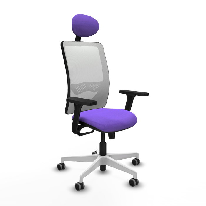 PIQUERAS Y CRESPO Silla de oficina Zulema con mecanismo Sincro, Lila y Blanco PIQUERAS Y CRESPO Silla de oficina Zulema con mecanismo Sincro, Lila y Blanco