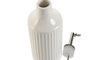 DKD Home Decor Aceitera de Porcelana y Acero Inoxidable 350ml Blanco