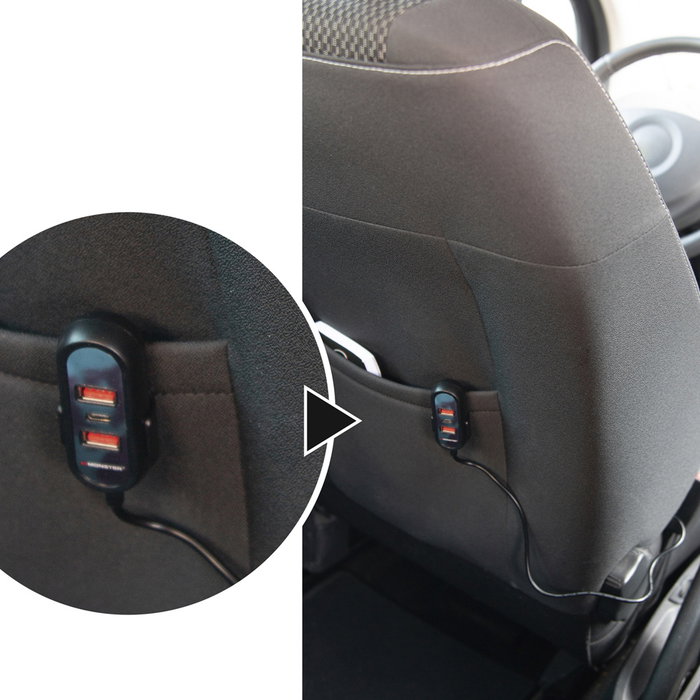Be Mix Cargador Coche 4 en 1 con 4 Puertos USB (2 USB-A, 1 USB-C, 1 Extra) y Cable 1.5m para Smartphone, Tablet y GPS Be Mix Cargador Coche 4 en 1 con 4 Puertos USB (2 USB-A, 1 USB-C, 1 Extra) y Cable 1.5m para Smartphone, Tablet y GPS
