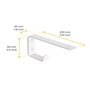 Emuca Juego de soportes para estante de madera Shelf con colgador integrado, Acero, Pintado blanco