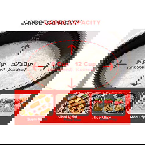 Cuckoo Olla Arrocera CR-0641F, 1.08L, Blanca, Táctil, LCD