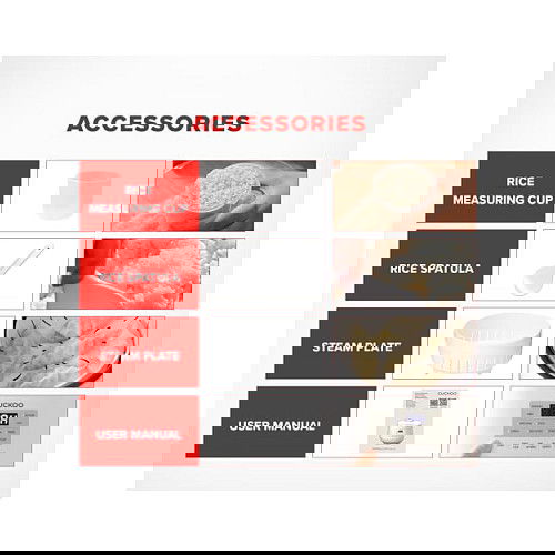 Cuckoo Olla Arrocera CR-0641F, 1.08L, Blanca, Táctil, LCD