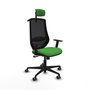 PIQUERAS Y CRESPO Silla de oficina Mardos con mecanismo Sincro, Verde y Negro