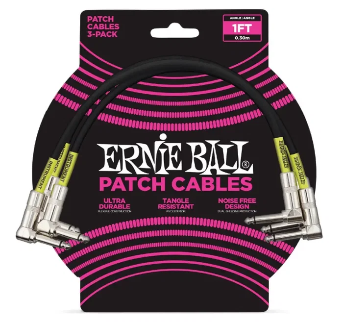 Ernieball Cable Interlink Pvc Jack-Jack Aa Negro - 0,30M (Pack De 3) Ernieball Cable Interlink Pvc Jack-Jack Aa Negro - 0,30M (Pack De 3)