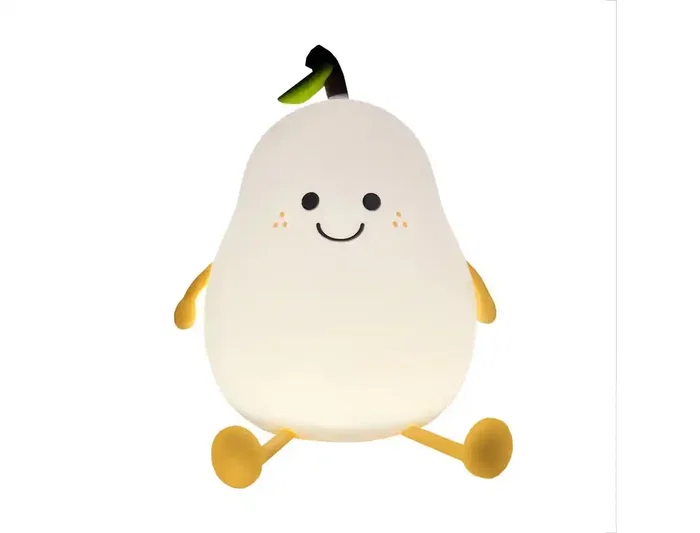 Wondee Lámpara de Noche Infantil de Silicona con Forma de Pera, Luz Suave y Sensor Táctil Wondee Lámpara de Noche Infantil de Silicona con Forma de Pera, Luz Suave y Sensor Táctil