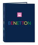 Carpeta de anillas Benetton Damero Azul marino A4 26.5 x 33 x 4 cm