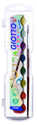 Acuarelas Giotto Glitter 30 Mm Estuche De 8 (Set de 10) Acuarelas Giotto Glitter 30 Mm Estuche De 8 (Set de 10)