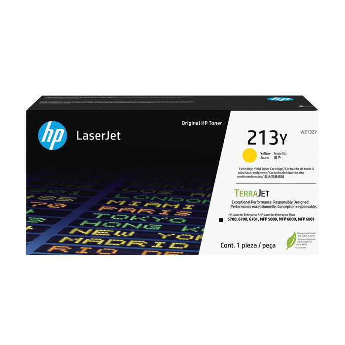 HP 213Y Amarillo Cartucho de Tóner Original de Alta Capacidad