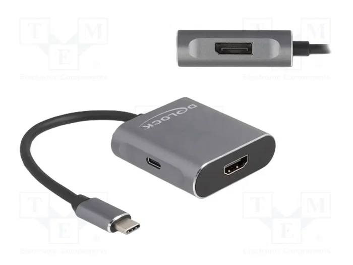 DeLOCK Divisor USB Type-C™ a 1 x HDMI + 2 x DisplayPort MST con USB PD 100W