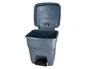 Q-connect Papelera Contenedor con Tapa y Pedal, 30 Litros, Gris, 395x395x420 mm