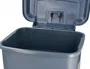 Q-connect Papelera Contenedor con Tapa y Pedal, 30 Litros, Gris, 395x395x420 mm