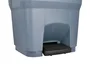 Q-connect Papelera Contenedor con Tapa y Pedal, 30 Litros, Gris, 395x395x420 mm