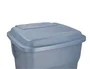 Q-connect Papelera Contenedor con Tapa y Pedal, 30 Litros, Gris, 395x395x420 mm