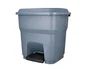 Q-connect Papelera Contenedor con Tapa y Pedal, 30 Litros, Gris, 395x395x420 mm