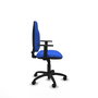 Silla de oficina Algarra con mecanismo Contacto permanente básico tapizada con Tela color Azul. Equipada con Base poliamida negra, Brazos 1D y Ruedas de nailon 50 mm