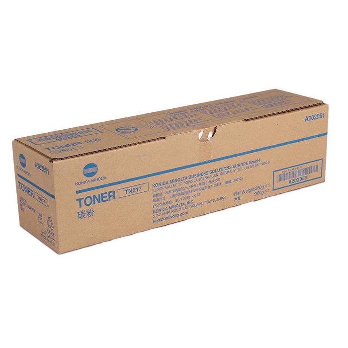 Konica Minolta TN-217 Toner Negro, Código A202051 / TN217, Original Konica Minolta TN-217 Toner Negro, Código A202051 / TN217, Original