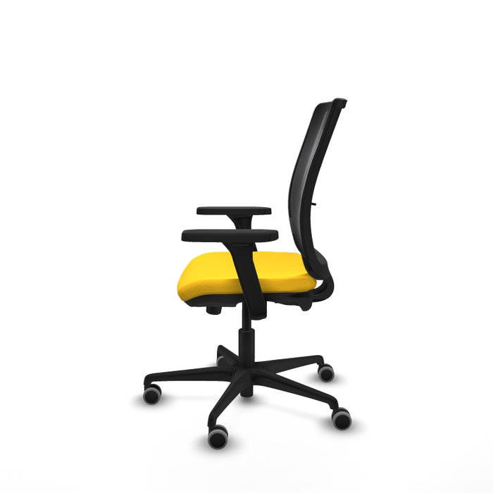 PIQUERAS Y CRESPO Silla de oficina Haches con mecanismo Sincro/Traslack, Amarillo y Negro PIQUERAS Y CRESPO Silla de oficina Haches con mecanismo Sincro/Traslack, Amarillo y Negro