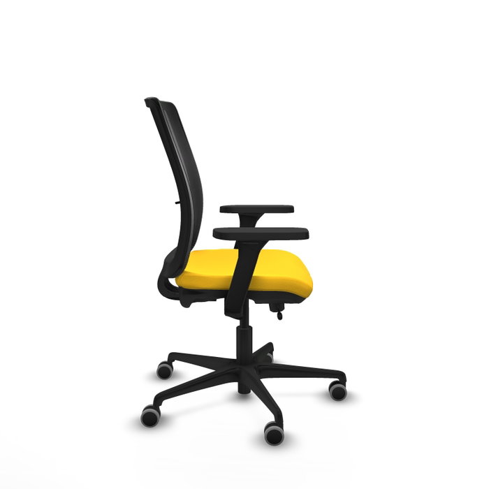 PIQUERAS Y CRESPO Silla de oficina Haches con mecanismo Sincro/Traslack, Amarillo y Negro PIQUERAS Y CRESPO Silla de oficina Haches con mecanismo Sincro/Traslack, Amarillo y Negro