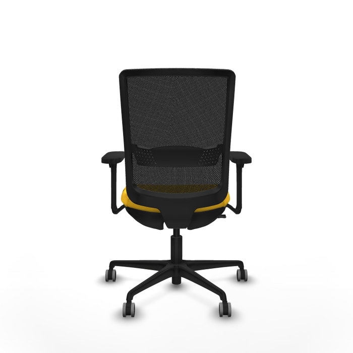 PIQUERAS Y CRESPO Silla de oficina Haches con mecanismo Sincro/Traslack, Amarillo y Negro PIQUERAS Y CRESPO Silla de oficina Haches con mecanismo Sincro/Traslack, Amarillo y Negro