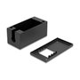 DeLOCK 81553 Caja de distribución metálica para montaje en mesa o pared, negro