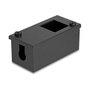 DeLOCK 81553 Caja de distribución metálica para montaje en mesa o pared, negro