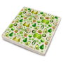 Hermia TBA7436502615658 Felpudo de Cristal 100% Piedra Natural, Juego de 4 Piezas, 10x10x1cm
