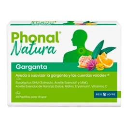 Phonal Natura Garganta Pastillas para Chupar, 20 Unidades