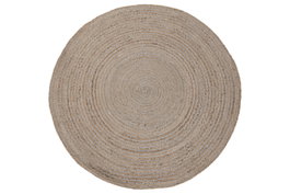 DKD Home Decor Alfombra de Lana y Yute Trenzada a Mano 120x120x1 cm