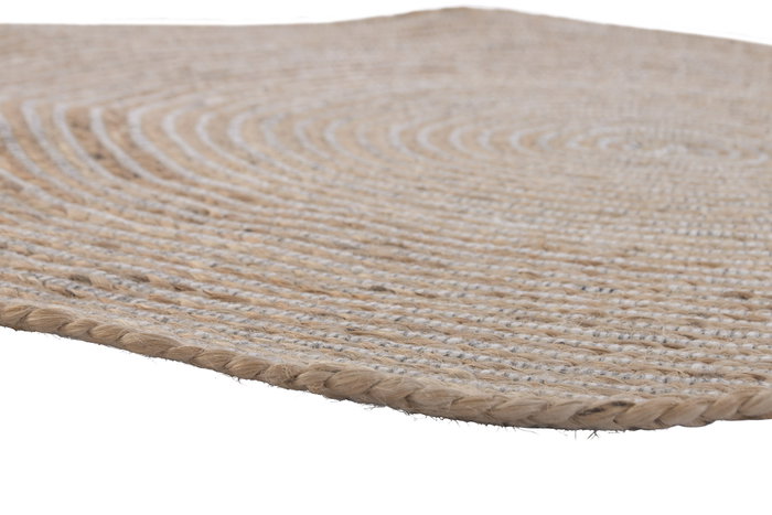 DKD Home Decor Alfombra de Lana y Yute Trenzada a Mano 120x120x1 cm