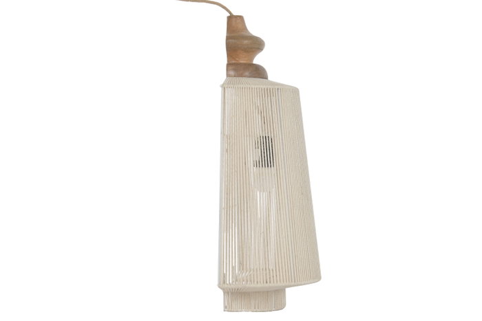 DKD Home Decor Lámpara Aplique Urban Marron Crudo Algodon Mango 18 x 55 x 34 cm DKD Home Decor Lámpara Aplique Urban Marron Crudo Algodon Mango 18 x 55 x 34 cm