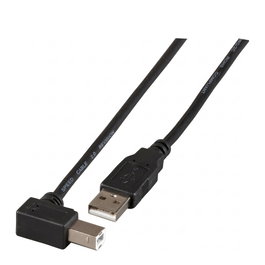 EFB Elektronik Cable USB 2.0 A-B Angular 1,8 m Negro