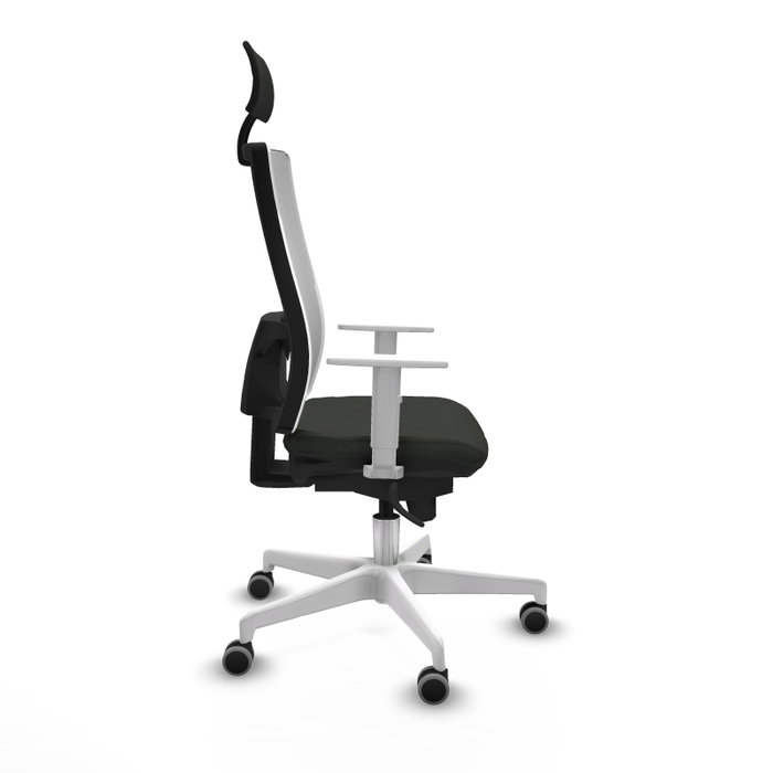 PIQUERAS Y CRESPO Silla de oficina Horna con mecanismo Sincro, Negro y Blanco PIQUERAS Y CRESPO Silla de oficina Horna con mecanismo Sincro, Negro y Blanco